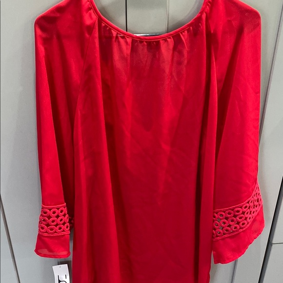 Vibrant Red Women's Top by Hannah - Picture 5 of 5
